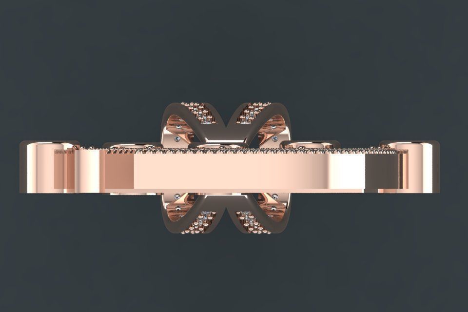 D letter pendant 3D print model_12