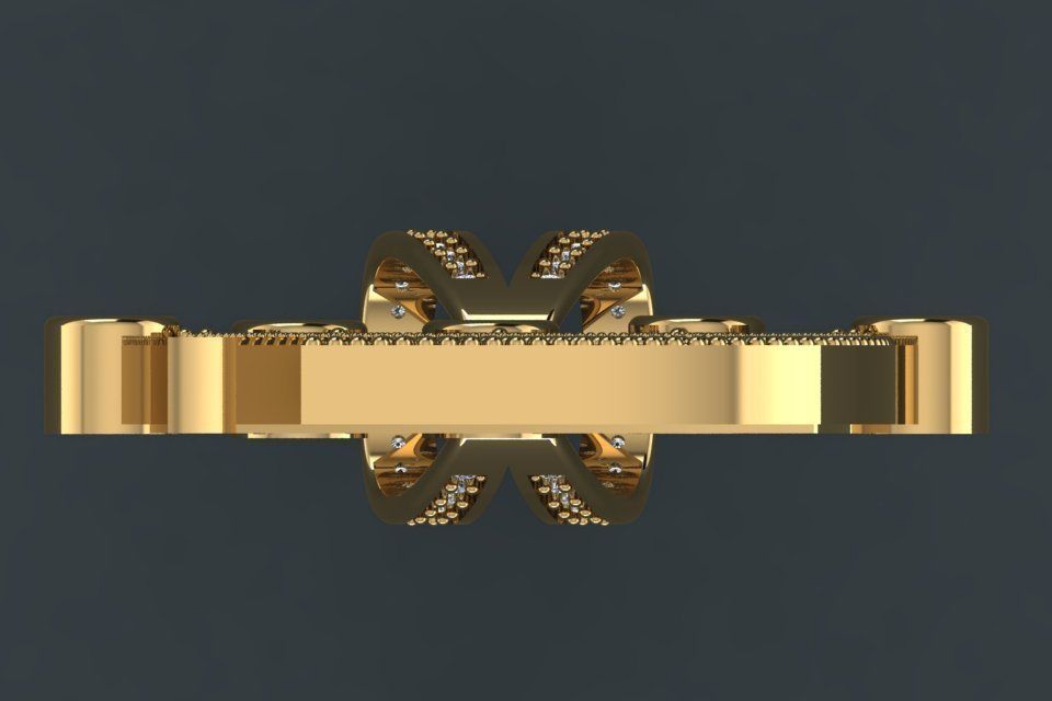 D letter pendant 3D print model_13