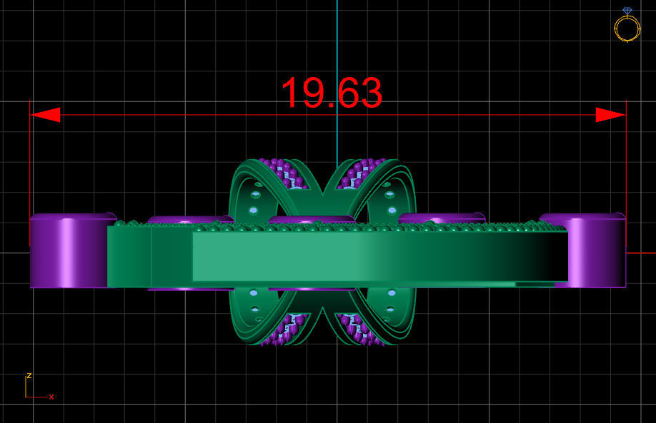 D letter pendant 3D print model_14