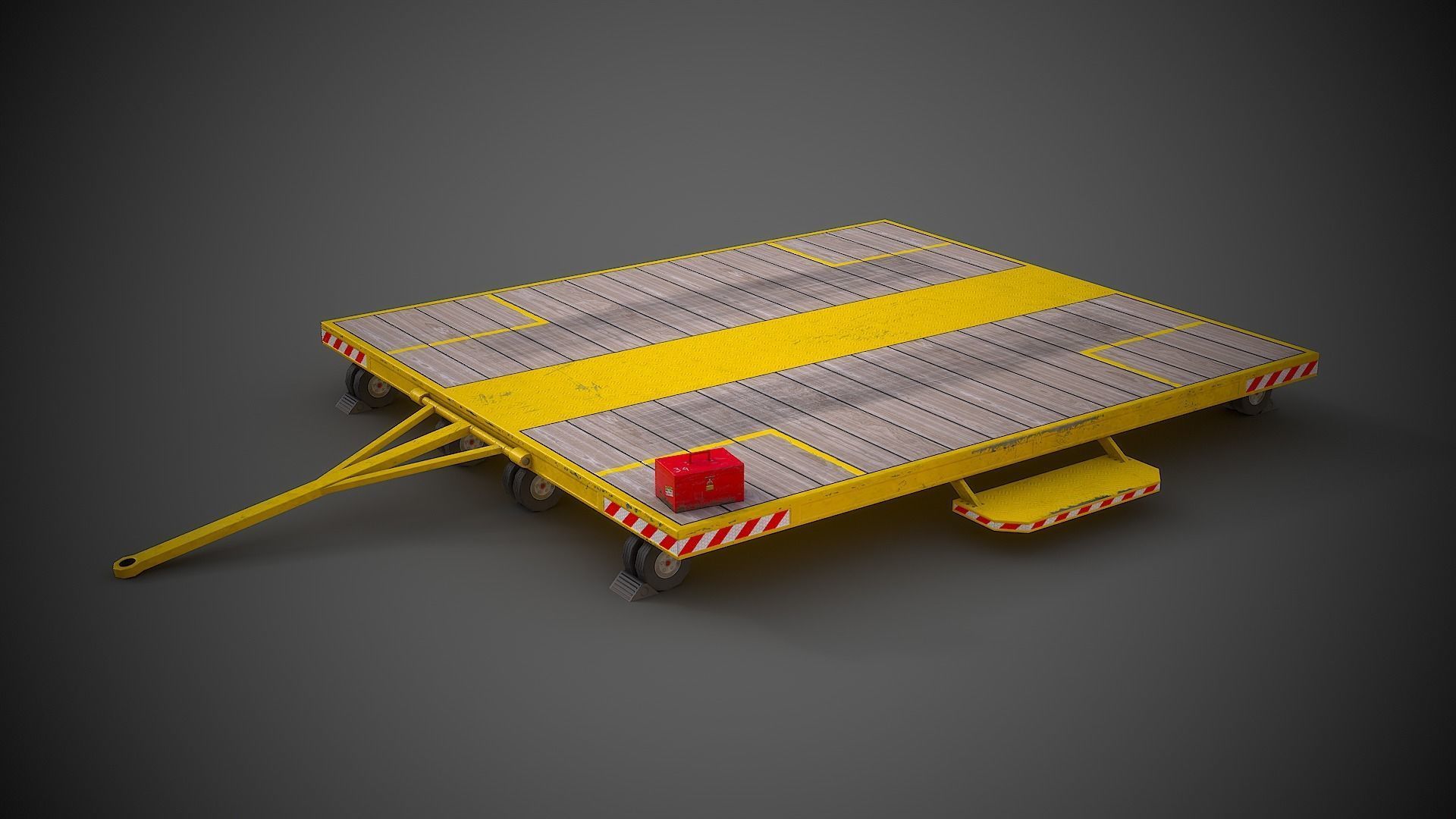 3D model Helicopter Dolly-Trailer-Handler VR / AR / low-poly | CGTrader