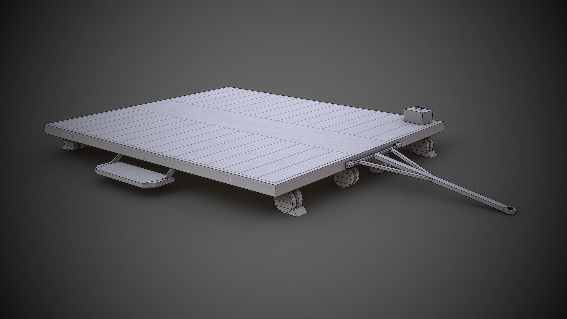 3D model Helicopter Dolly-Trailer-Handler VR / AR / low-poly | CGTrader