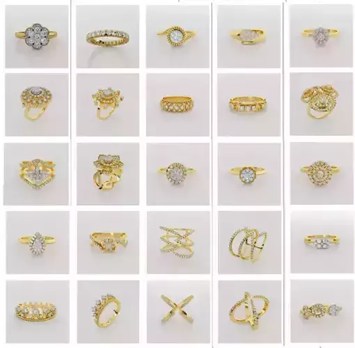 199 Cocktail ring 3dm model pack