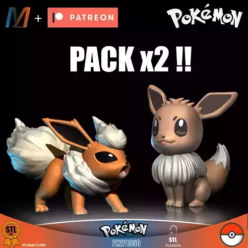 PX2V1050 - POKEMON EVEE y POKEMON FLAREON 