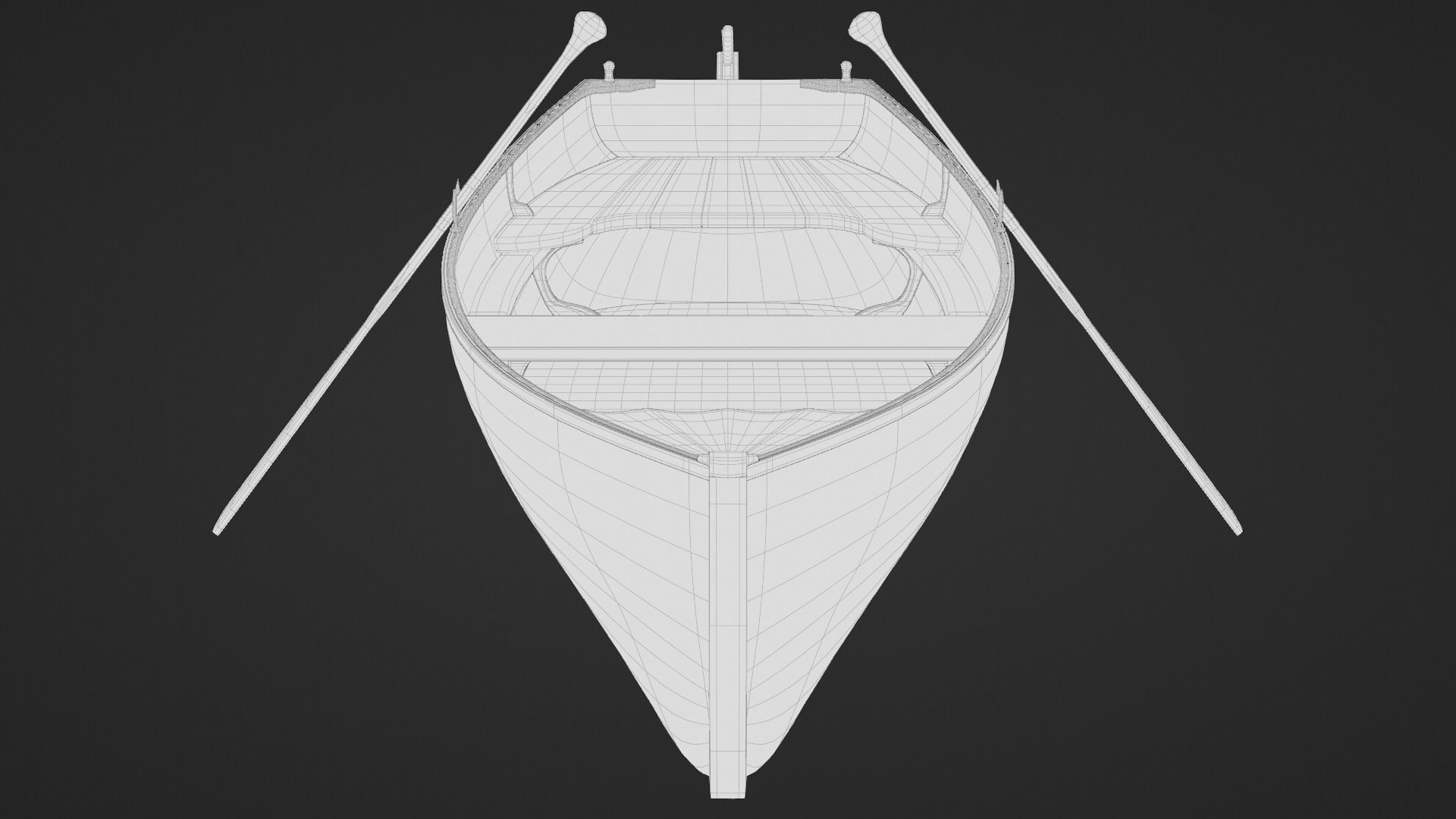 Wooden Boat 3d Model 3D model_12
