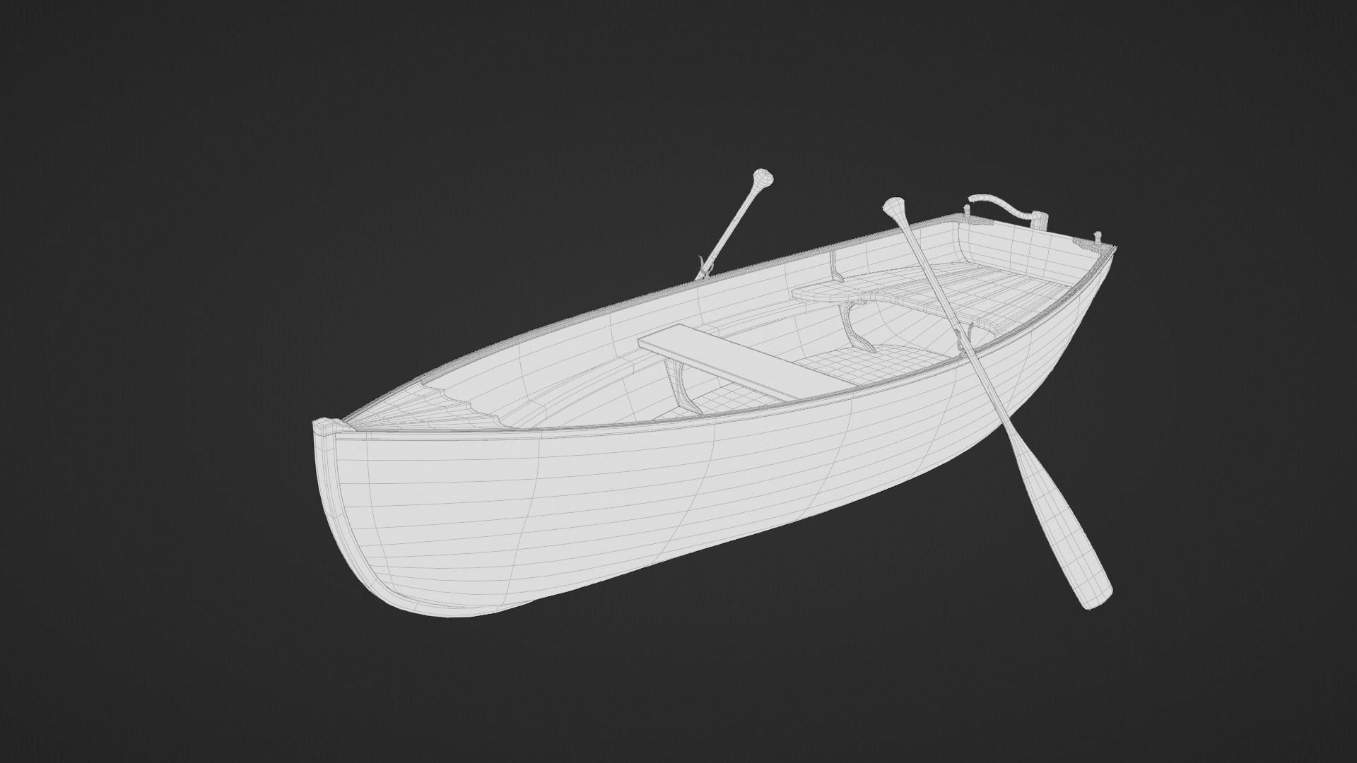 Wooden Boat 3d Model 3D model_18