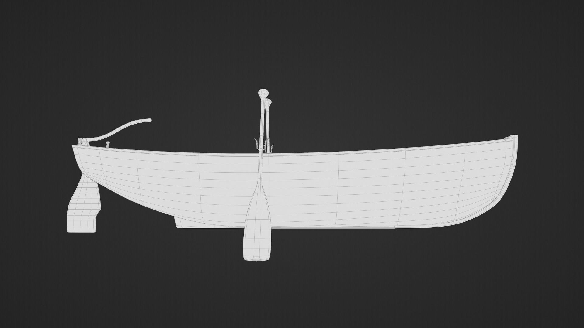 Wooden Boat 3d Model 3D model_15