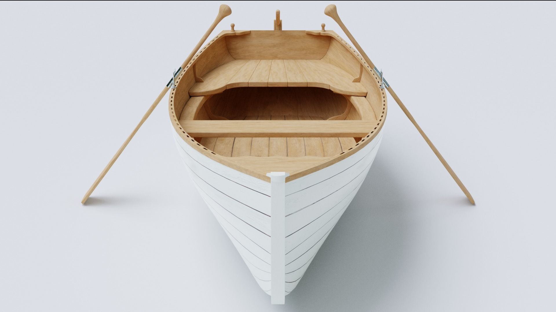 Wooden Boat 3d Model 3D model_2