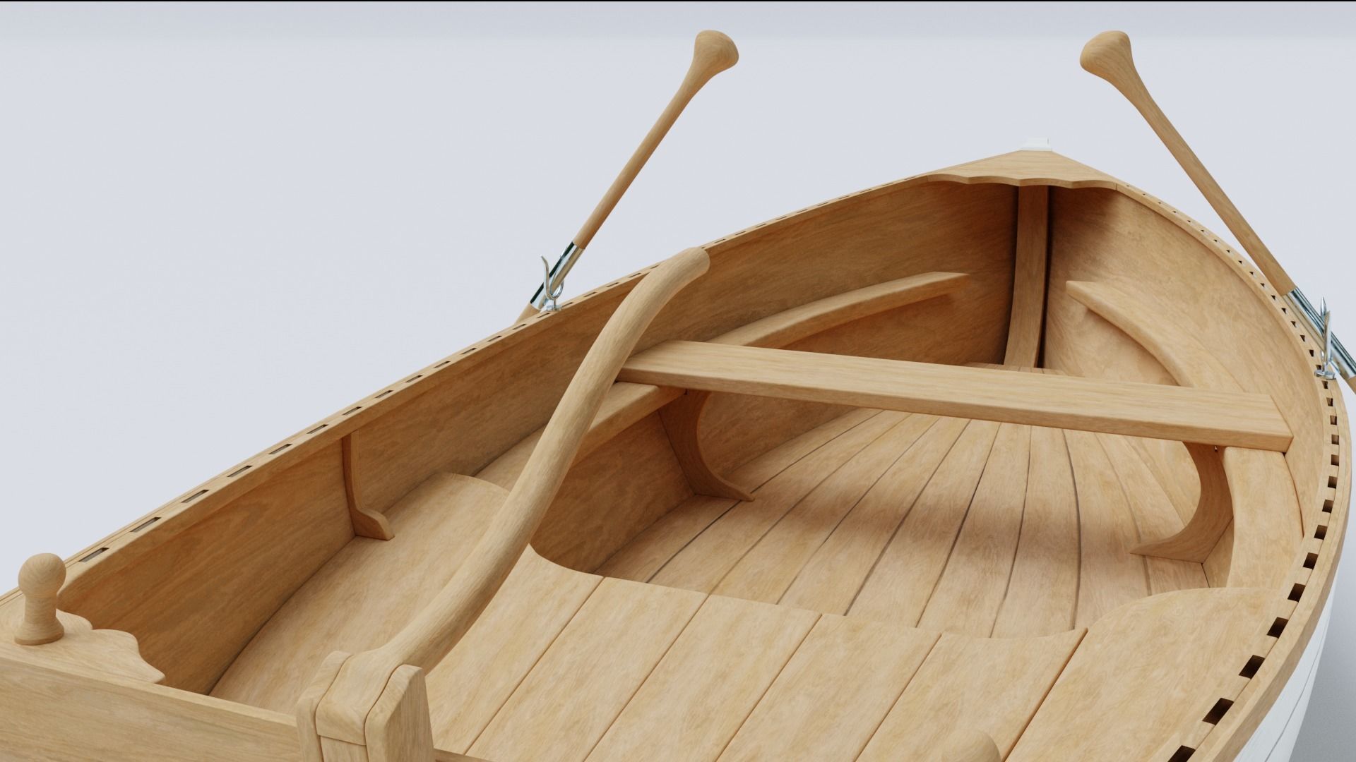 Wooden Boat 3d Model 3D model_1