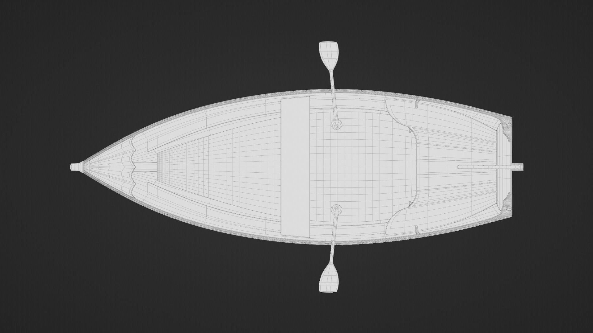 Wooden Boat 3d Model 3D model_14