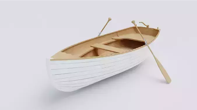Wooden Boat 3d Model 3D model