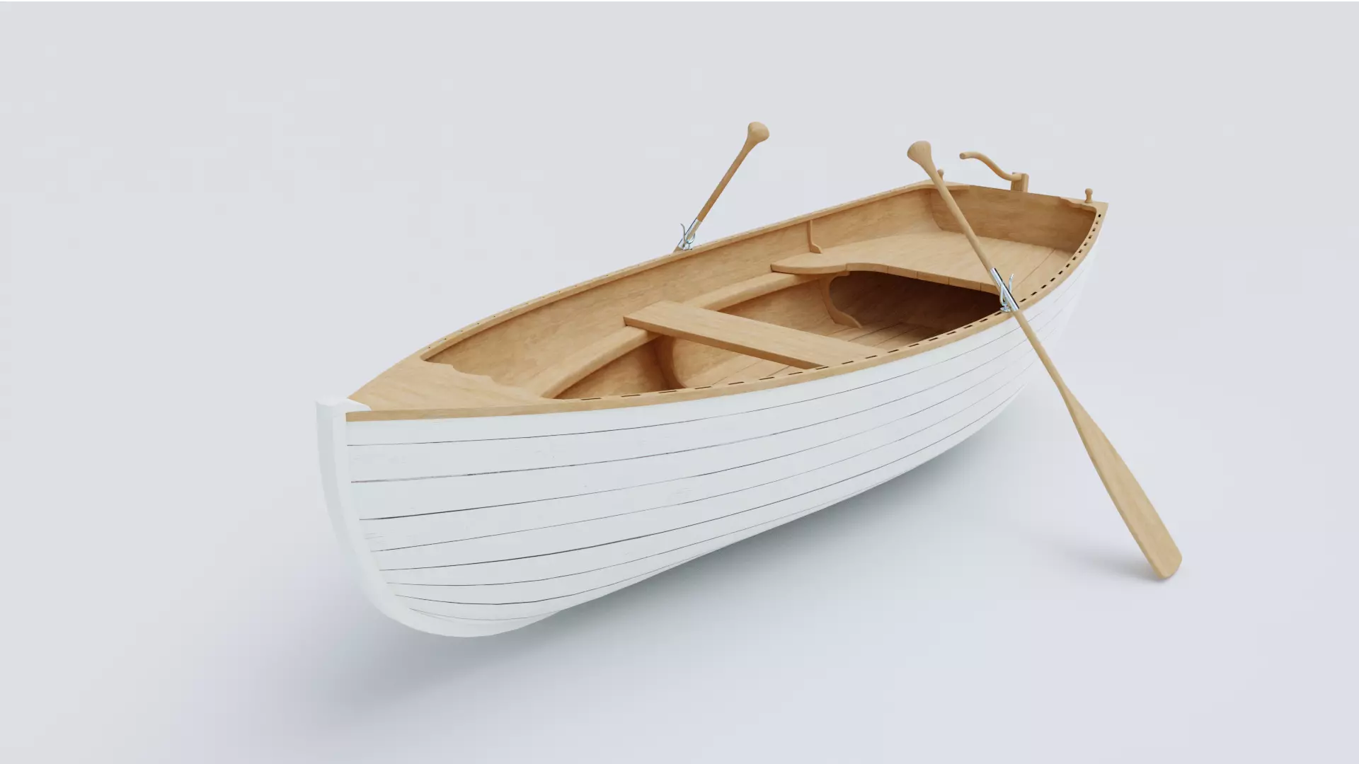Wooden Boat 3d Model 3D model_0