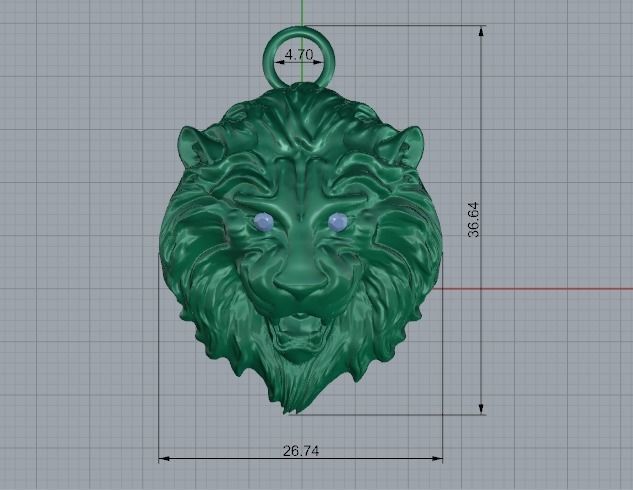 Lion pendant Model 4408 3D print model_5