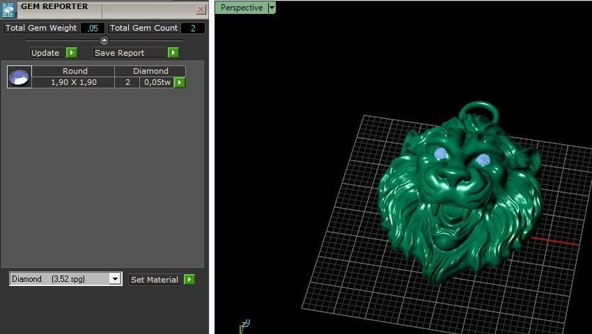 Lion pendant Model 4408 3D print model_8