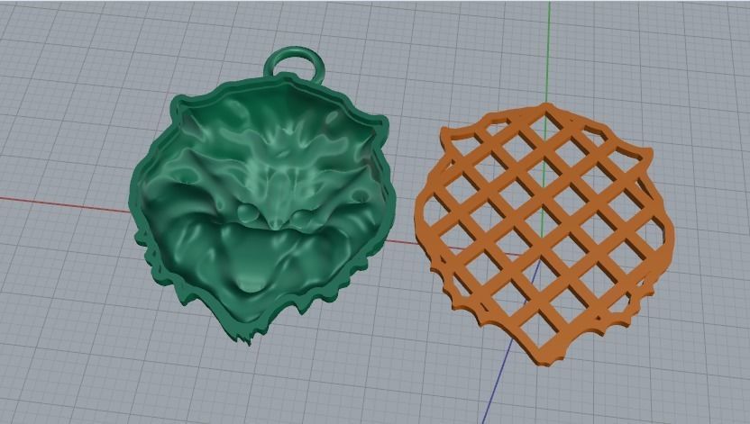 Lion pendant Model 4408 3D print model_4