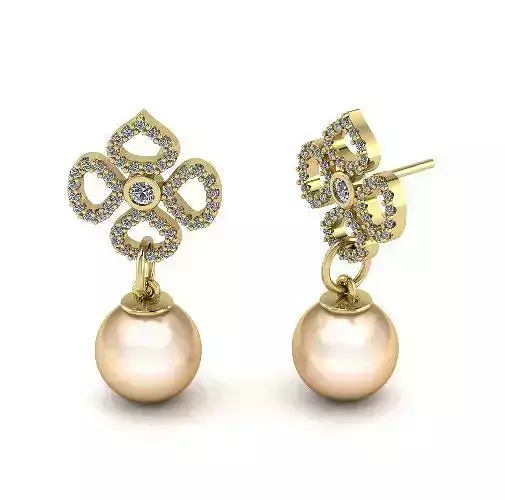 Earrings with pearls Model 4401