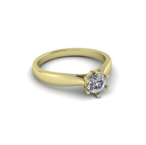 Solitaire ring Model 4400 3D print model_1
