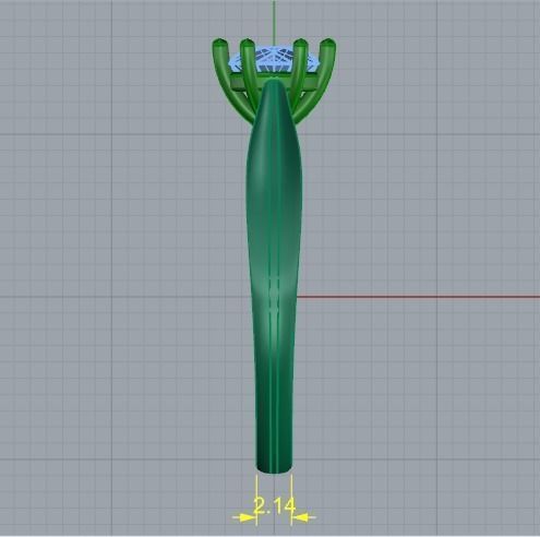 Solitaire ring Model 4400 3D print model_6