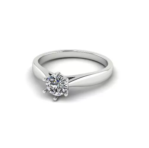 Solitaire ring Model 4400 3D print model_0