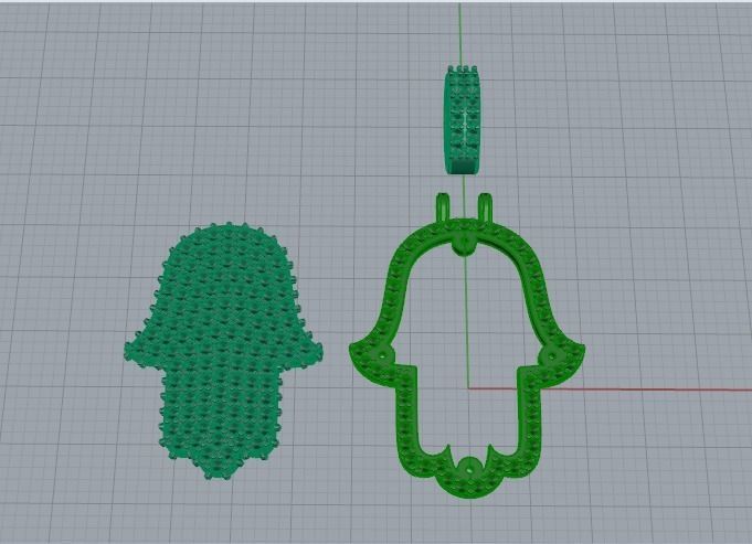 Hamsa pendant Model 4398 3D print model_4