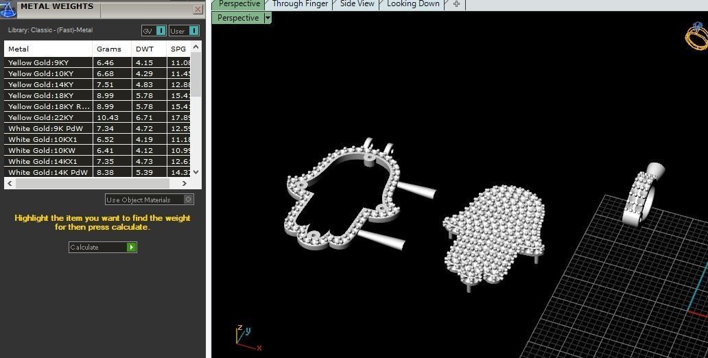 Hamsa pendant Model 4398 3D print model_7