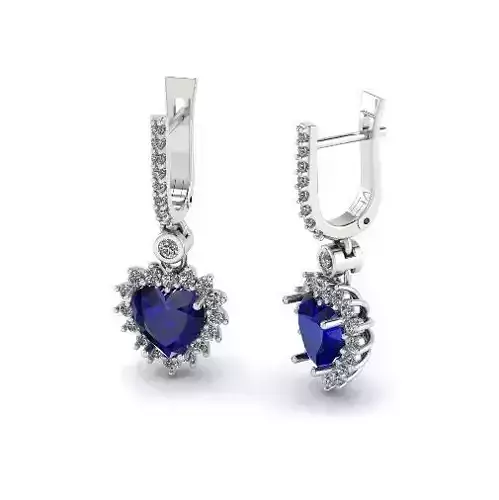 Earrings heart Model 4386