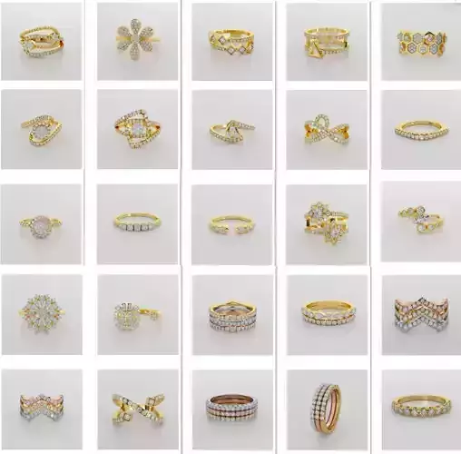 203 Cocktail ring 3dm model pack