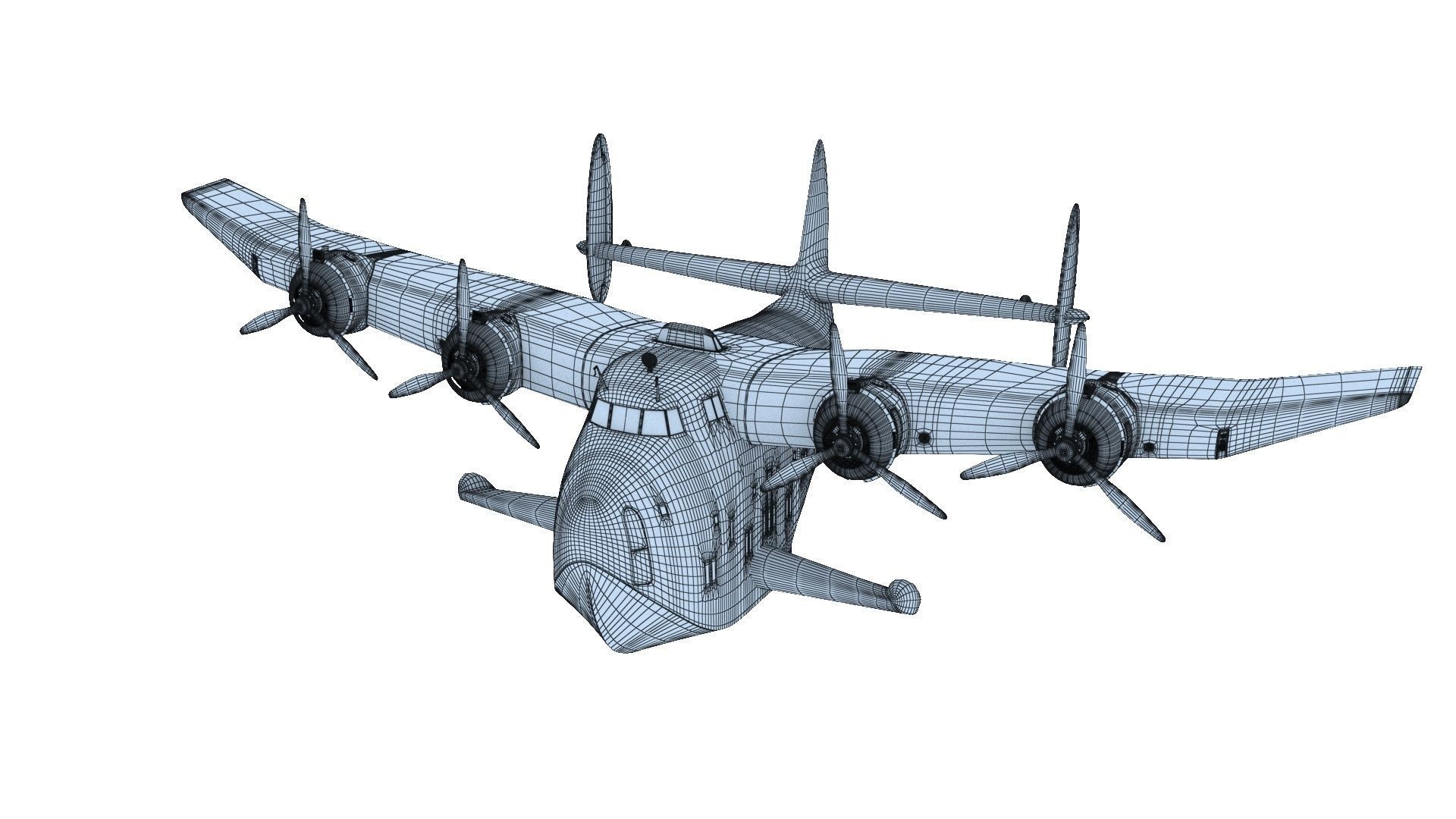 Boeing 314 - Clipper Toon Style 3D model_4