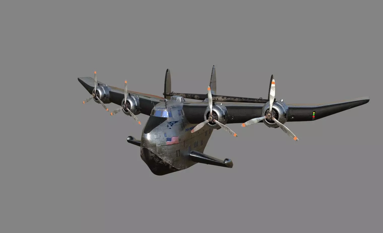 Boeing 314 - Clipper Toon Style 3D model_0