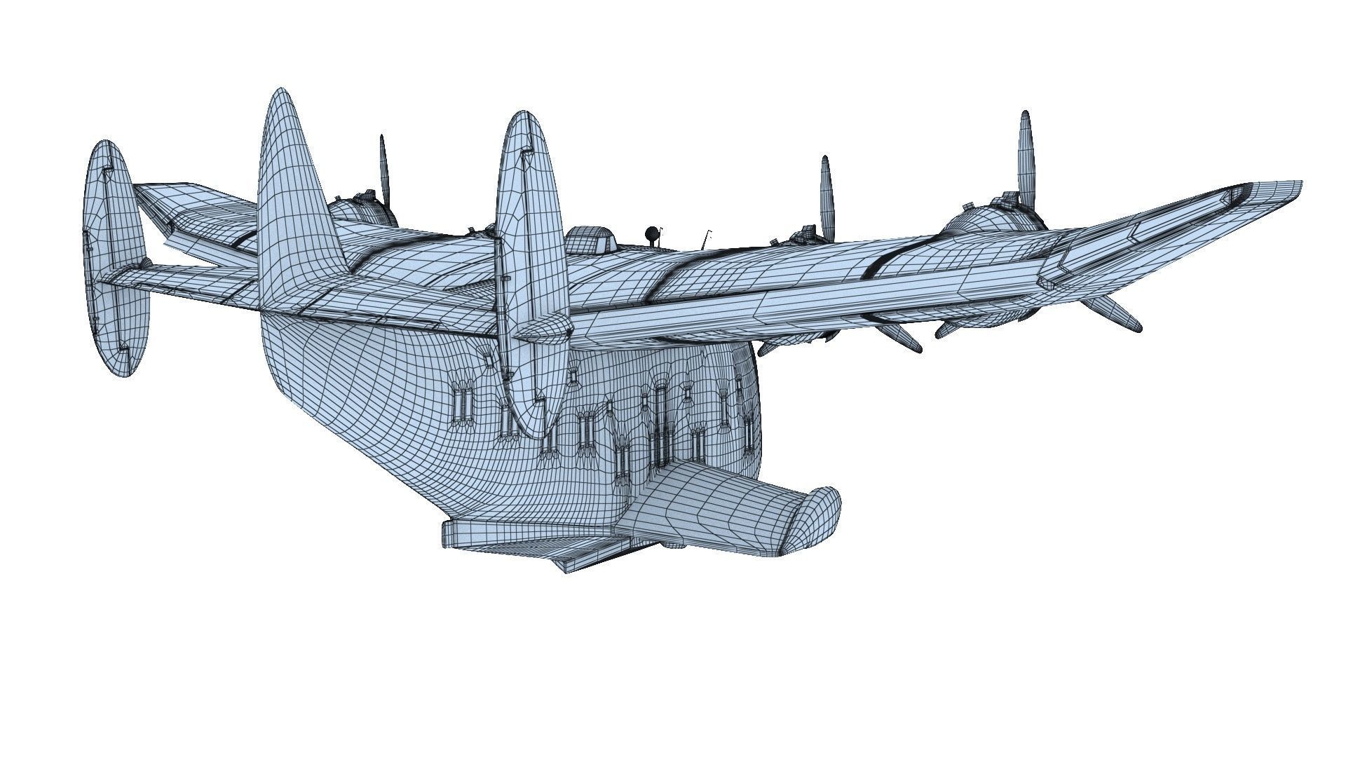 Boeing 314 - Clipper Toon Style 3D model_5