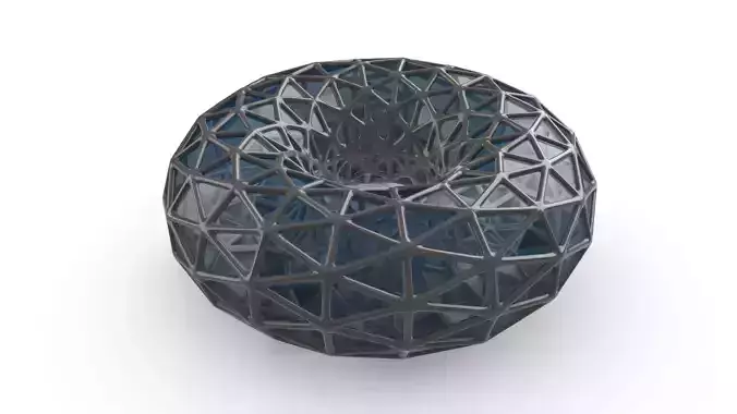 Triangulated Torus Exoskeleton Gemstone 3D print model
