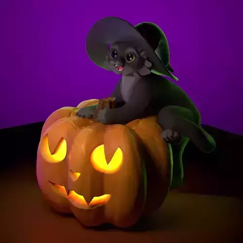 Pumpkin Cat