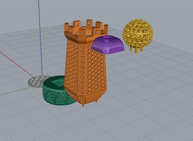 Chess piece rook Model 4369 3D print model_2