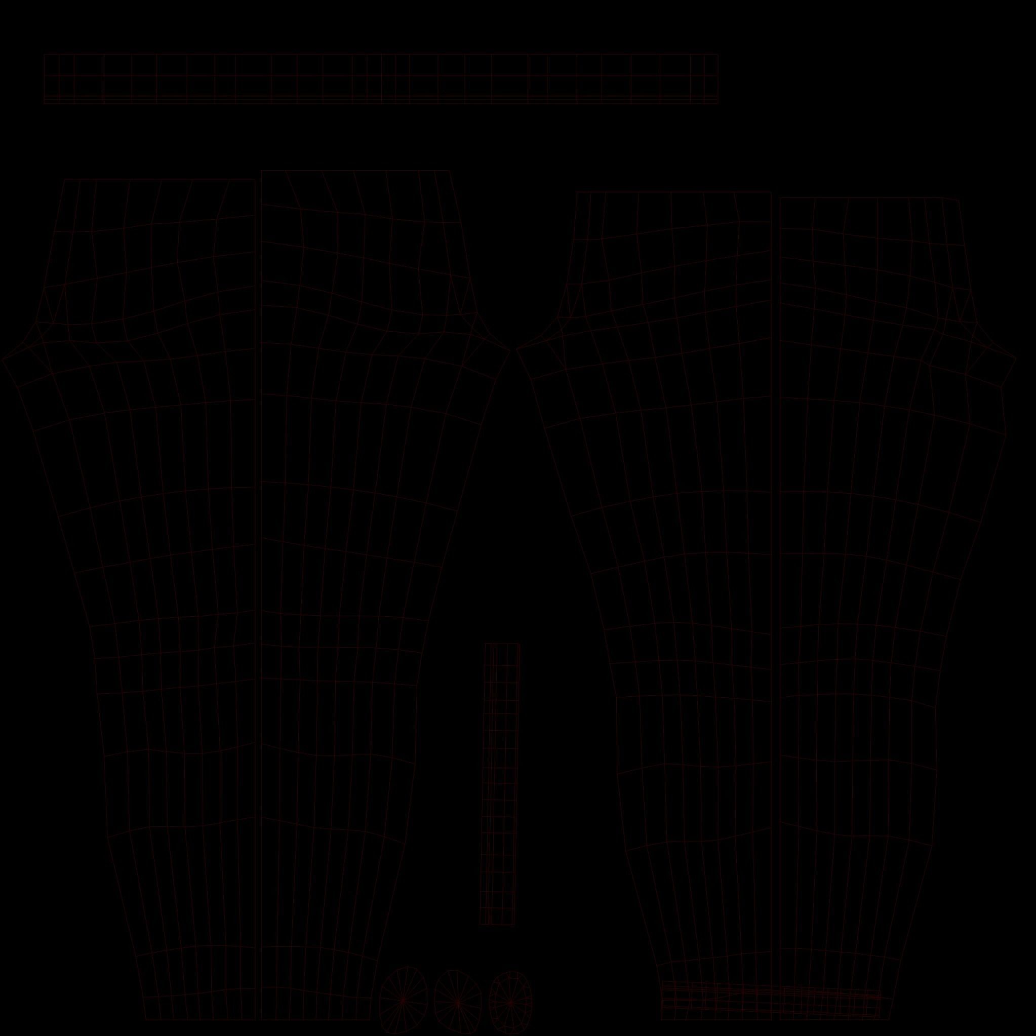 11 Jeans with Different Styles Low-poly 3D model_11