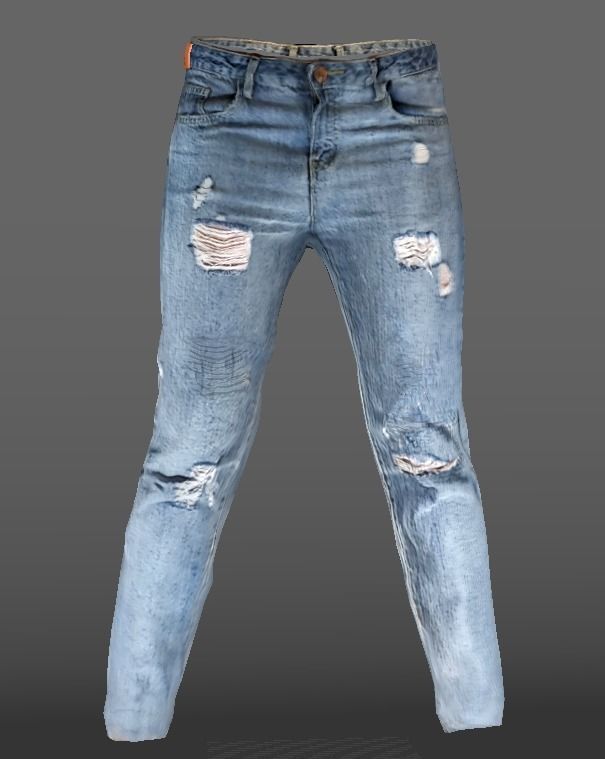11 Jeans with Different Styles Low-poly 3D model_12