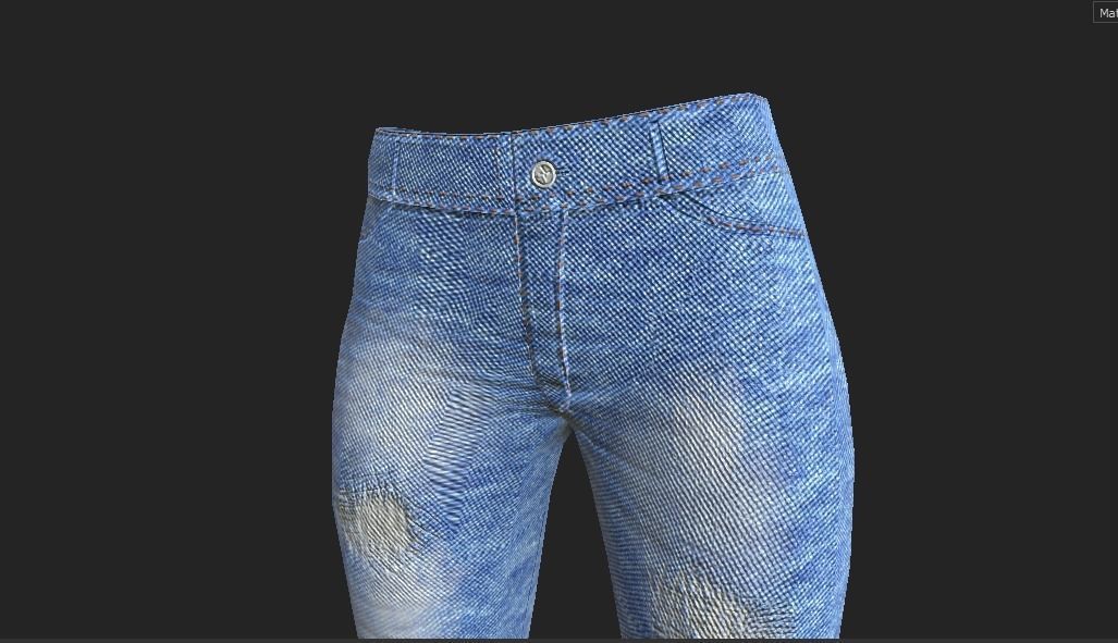 11 Jeans with Different Styles Low-poly 3D model_13