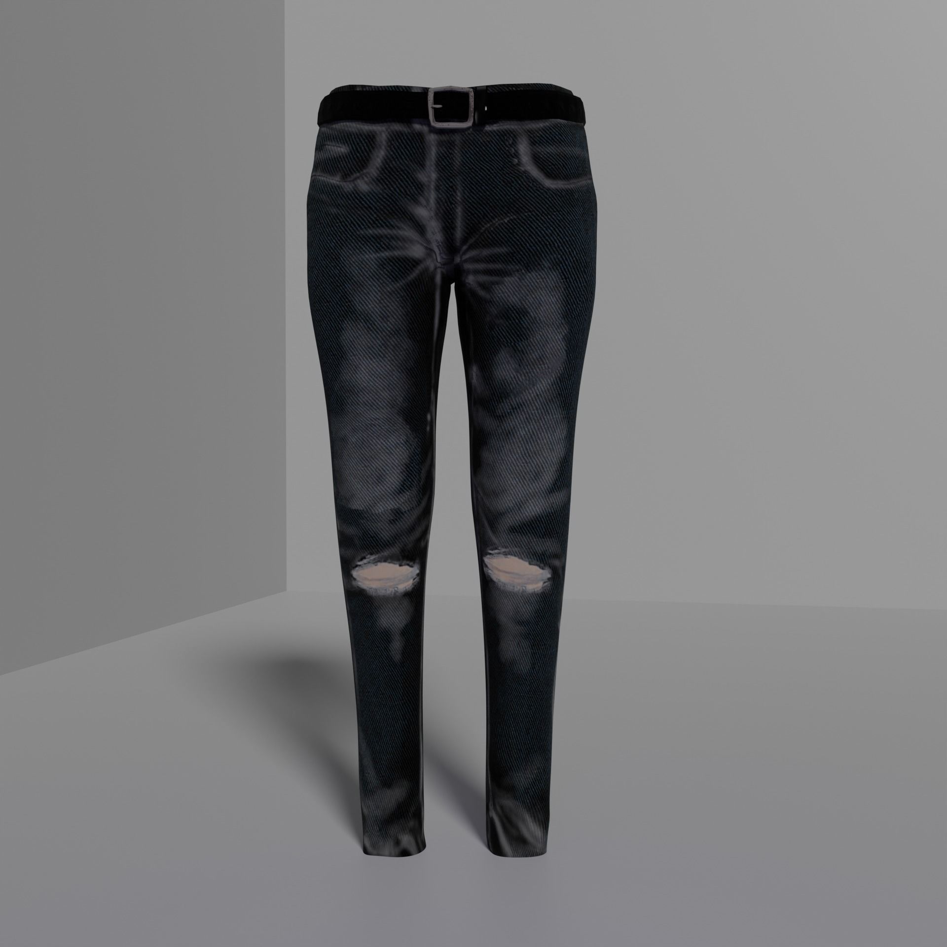 11 Jeans with Different Styles Low-poly 3D model_8