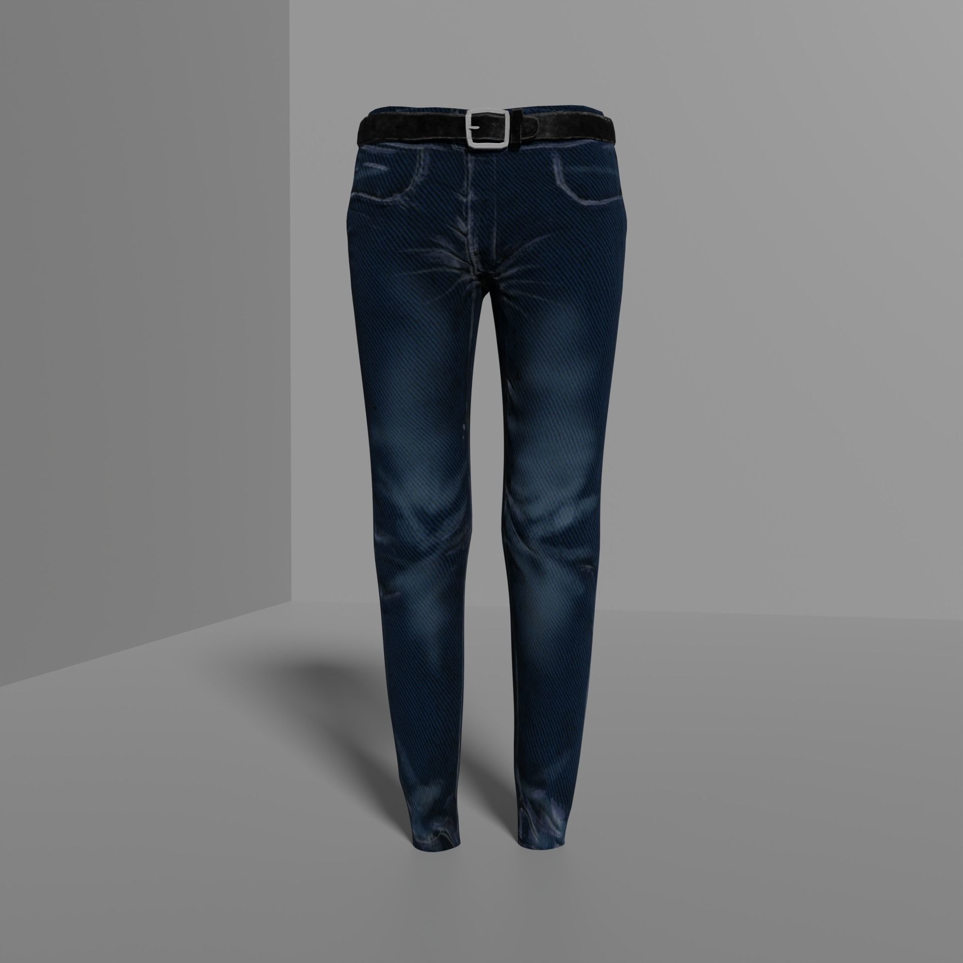 11 Jeans with Different Styles Low-poly 3D model_10