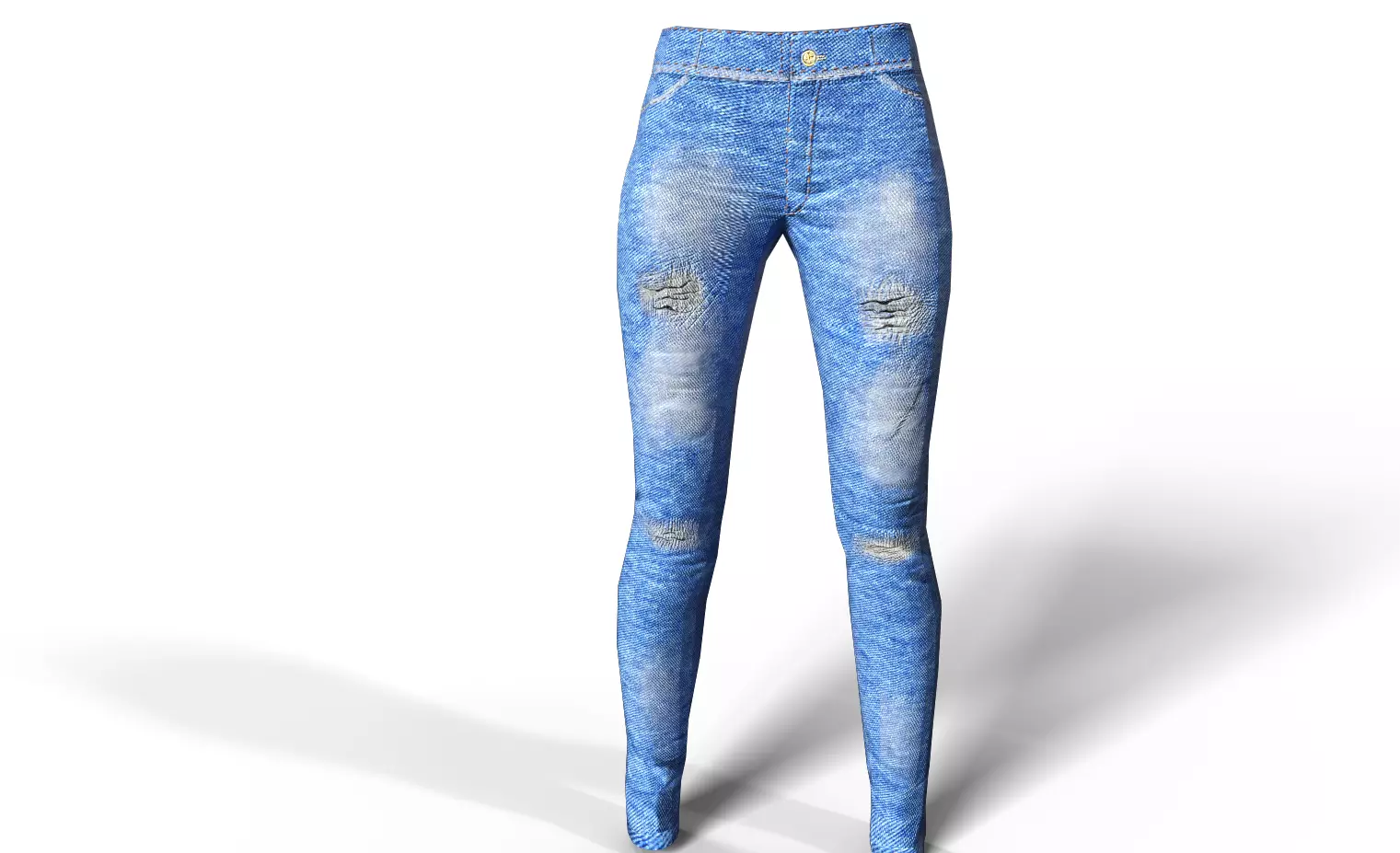 11 Jeans with Different Styles Low-poly 3D model_0
