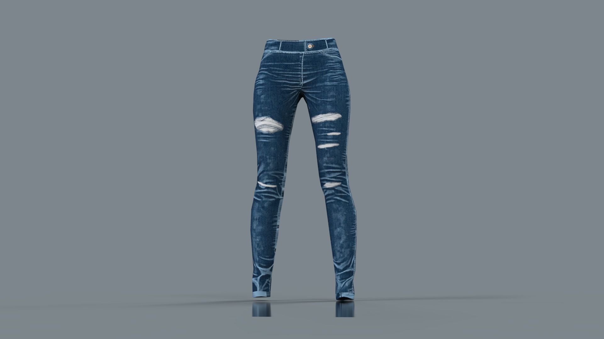 11 Jeans with Different Styles Low-poly 3D model_9