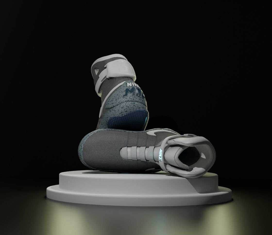 Sneaker Nike Air MAG Back to the Future - Limited Edition Low-poly 3D model_2