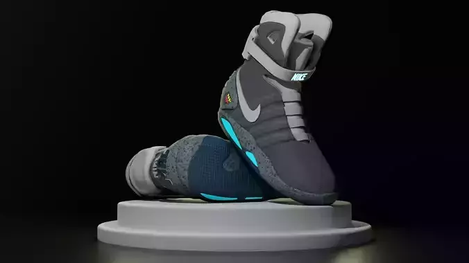 Sneaker Nike Air MAG Back to the Future - Limited Edition Low-poly 3D model