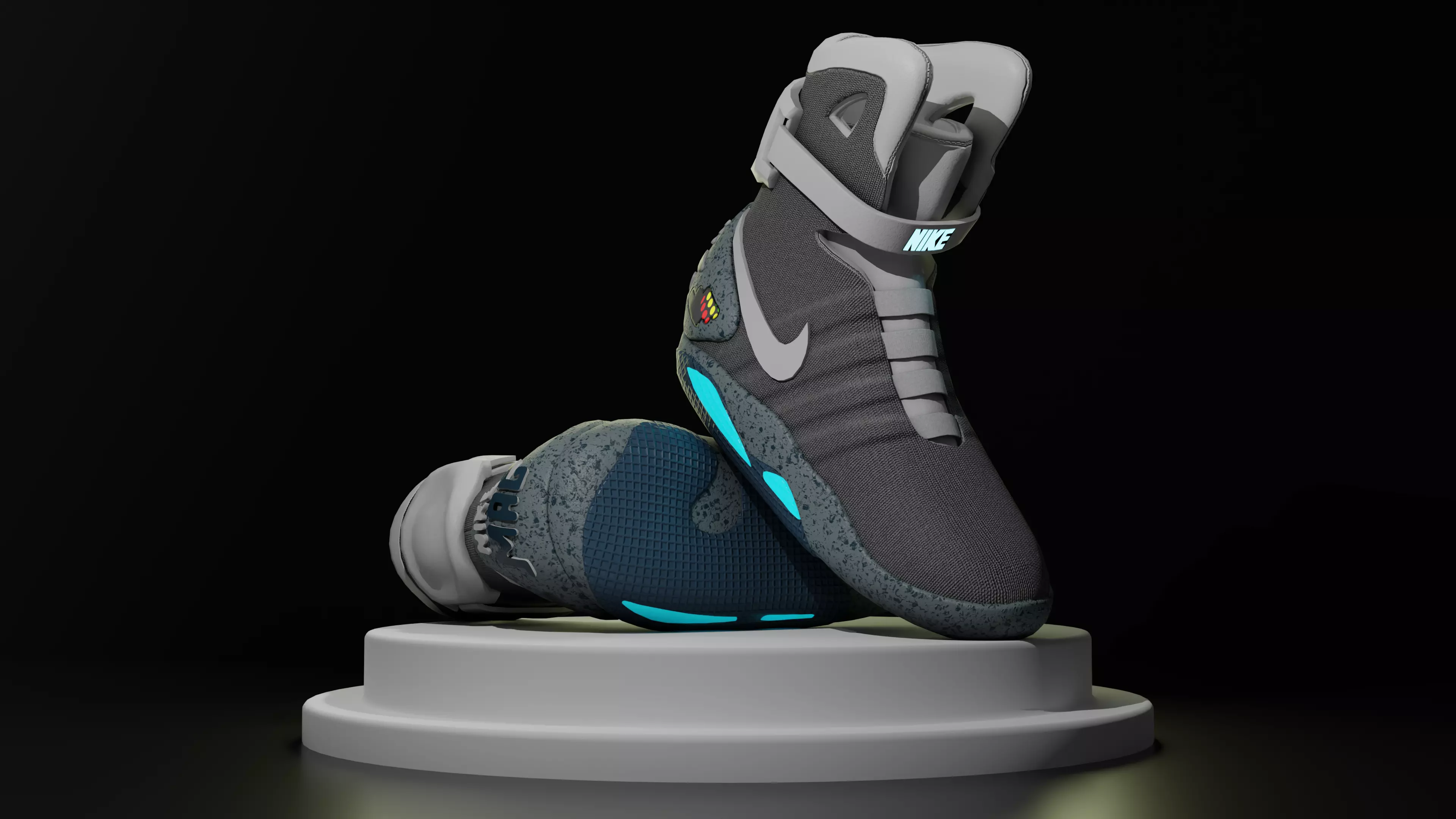 Sneaker Nike Air MAG Back to the Future - Limited Edition Low-poly 3D model_0