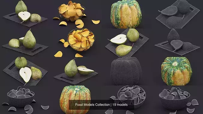 Food Models Collection 3D Model Pack 6