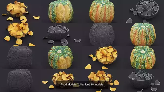 Food Models Collection 3D Model Pack 5