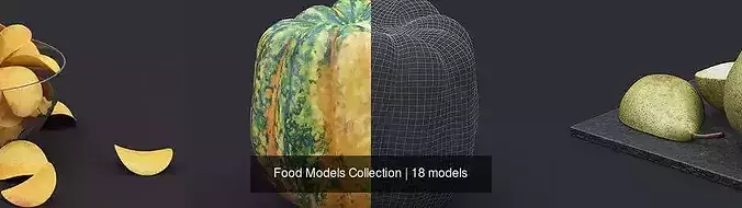 Food Models Collection 3D Model Pack 4