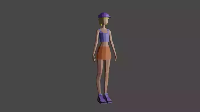 Lowpoly character female 1