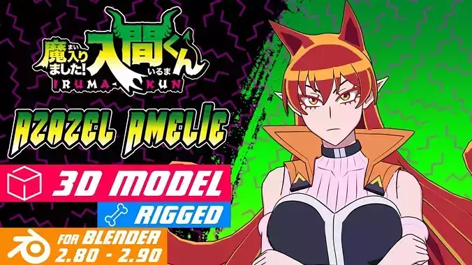 Azazel Amelie - Model 3D Blender 3D model Azazel Amelie - Model 3D Blender 3D model