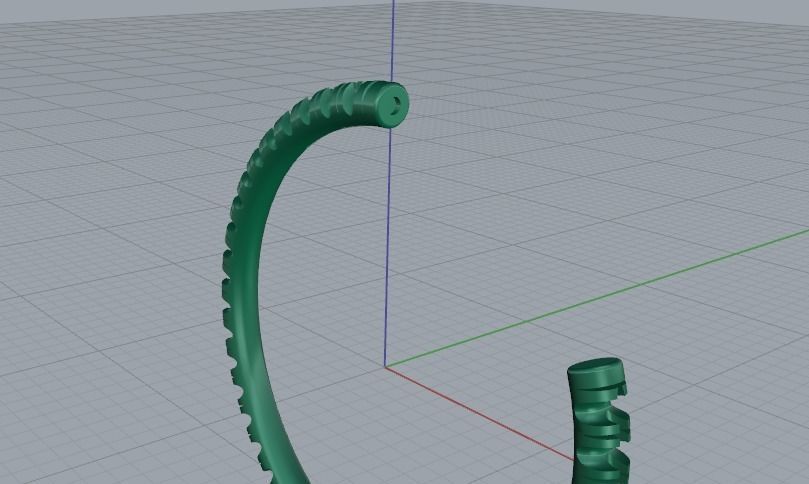 Round earrings Model 4463 3D print model_3