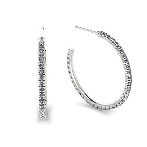 Round earrings Model 4463 3D print model_1