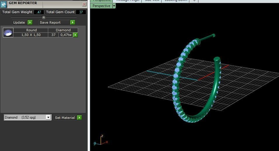 Round earrings Model 4463 3D print model_7